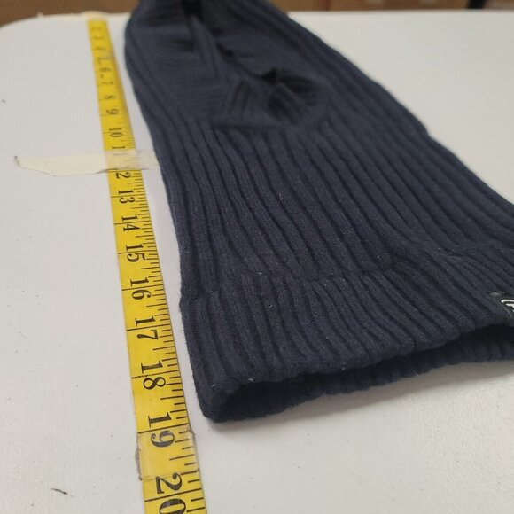 Hope Unisex Balaclava Extra Fine Merino Wool Ski Mask One Size Blue Ribbed Knit - Picture 7 of 11